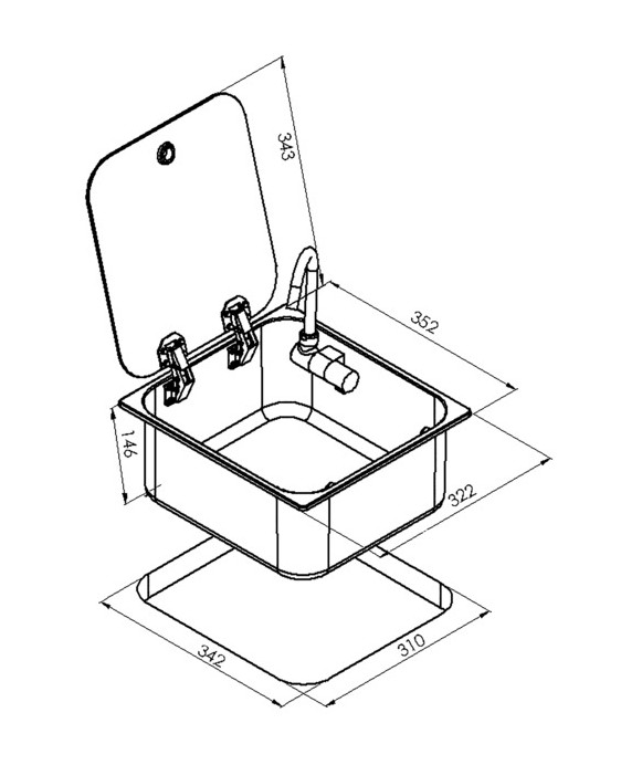 Evier avec couvercle Carbest Carbest [product_reference]