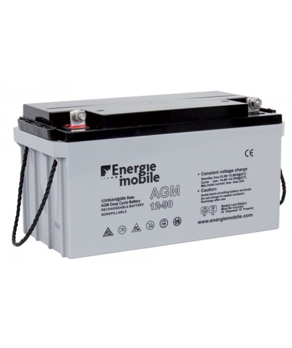 Batterie AGM 12 V - 90 Ah  Energie Mobile [product_reference]